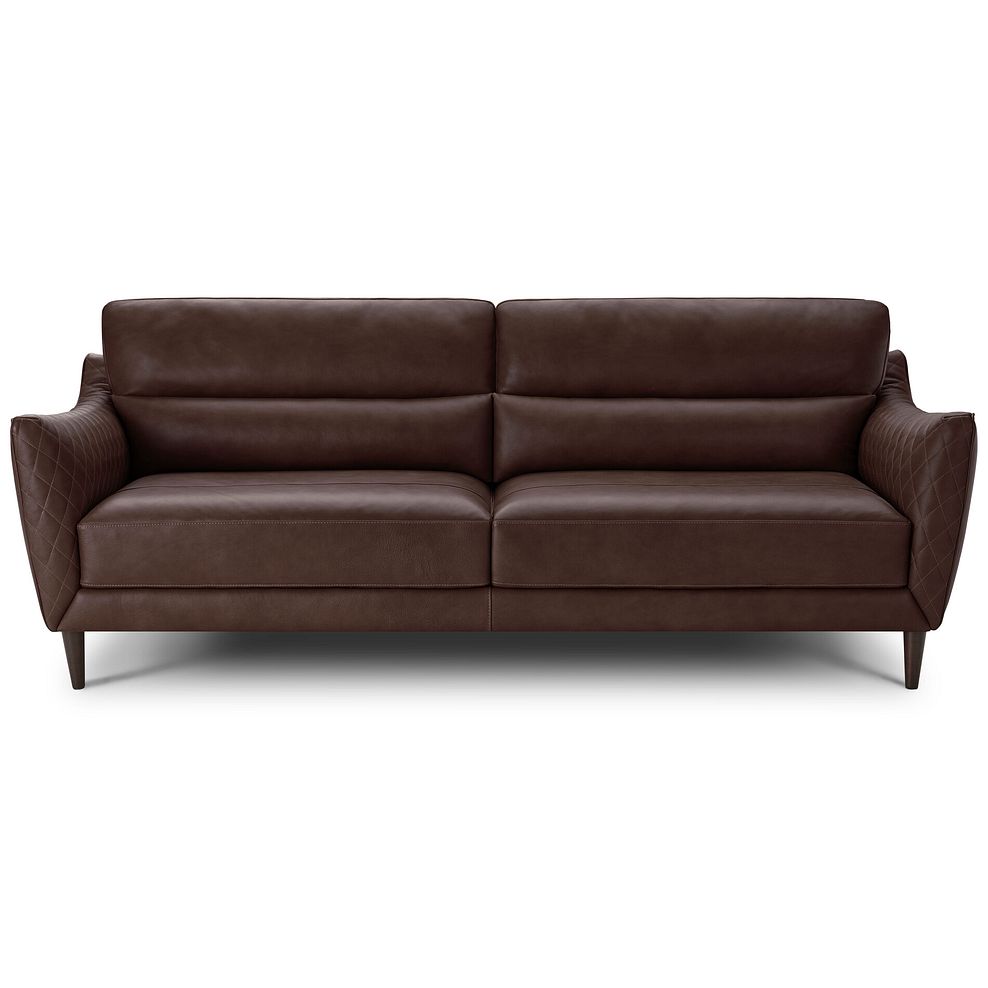 Lucca 4 Seater Sofa in Apollo Marrone Leather 2