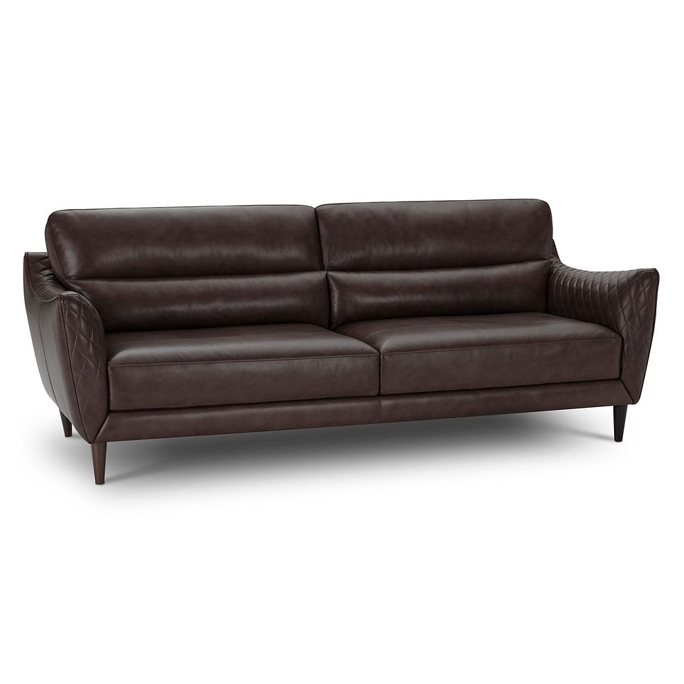 Lucca 4 Seater Sofa in Houston Cabernet Leather 1