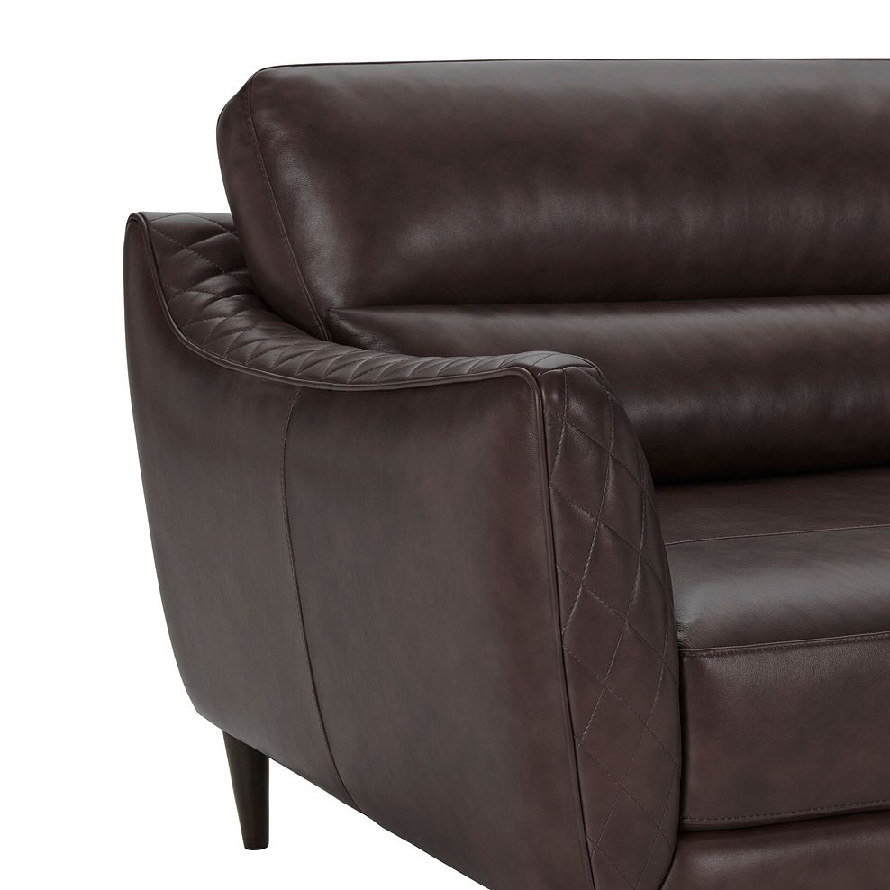 Lucca 4 Seater Sofa in Houston Cabernet Leather 9
