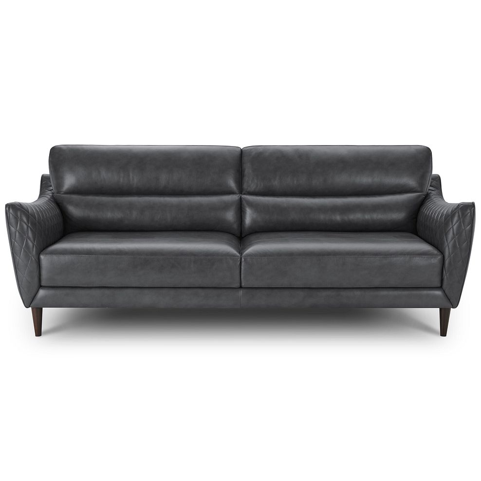 Lucca 4 Seater Sofa in Houston Slate Leather 2