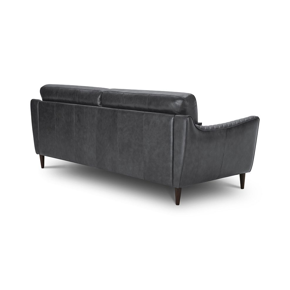 Lucca 4 Seater Sofa in Houston Slate Leather 3