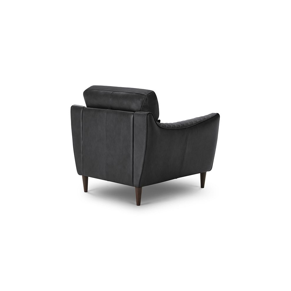 Lucca Armchair in Apollo Grey Leather 3