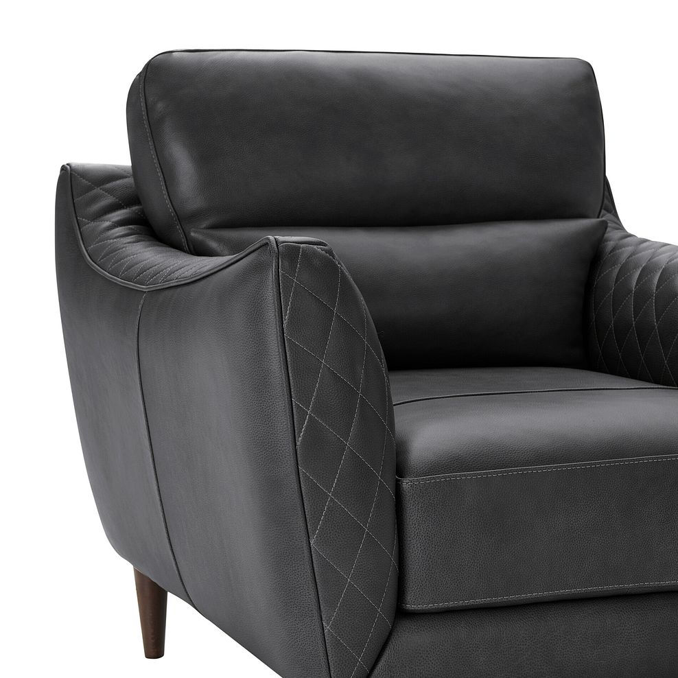 Lucca Armchair in Apollo Grey Leather 5