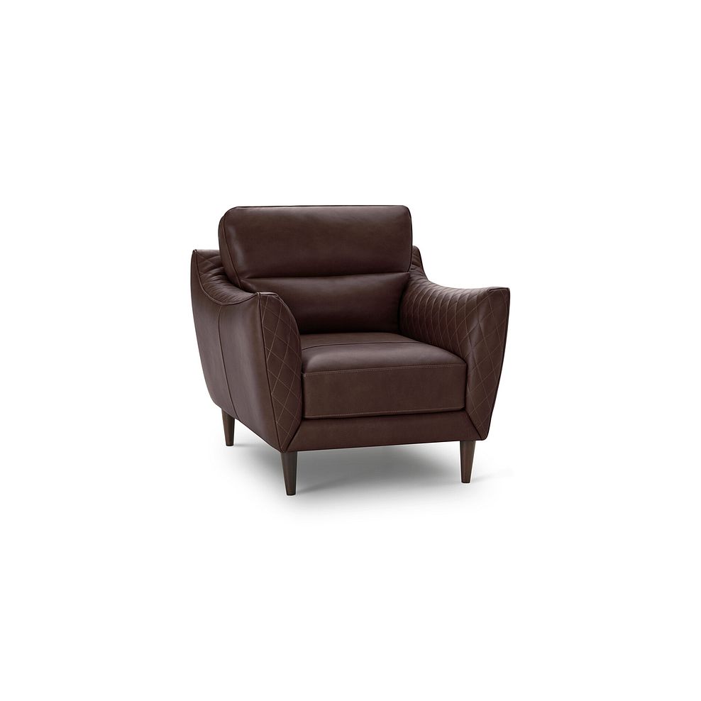 Lucca Armchair in Apollo Marrone Leather 1