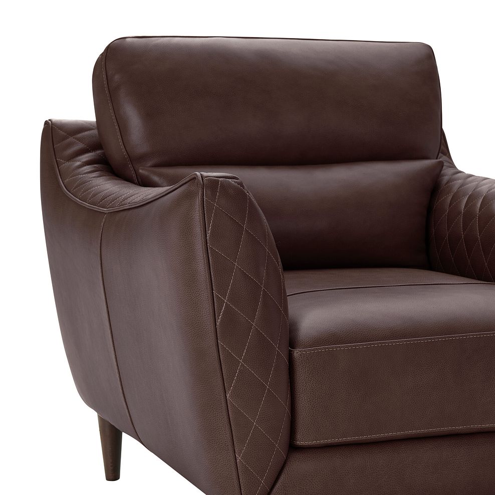 Lucca Armchair in Apollo Marrone Leather 5