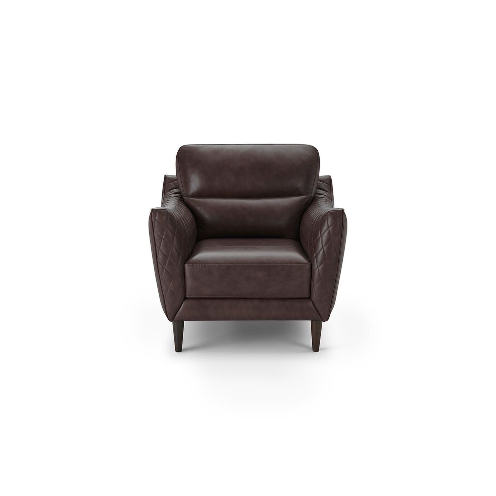 Lucca Armchair in Houston Cabernet Leather 2