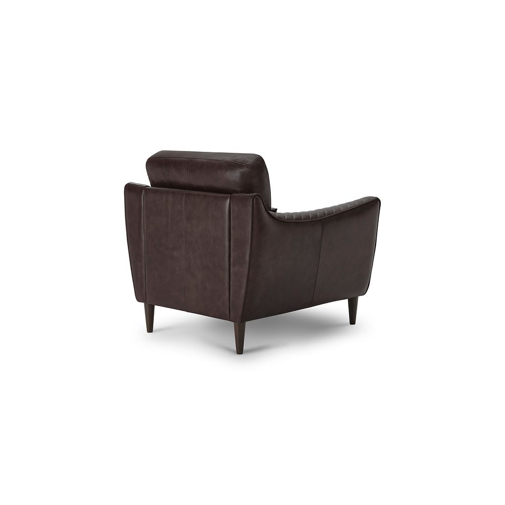 Lucca Armchair in Houston Cabernet Leather 3