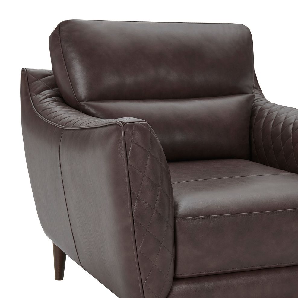 Lucca Armchair in Houston Cabernet Leather 5