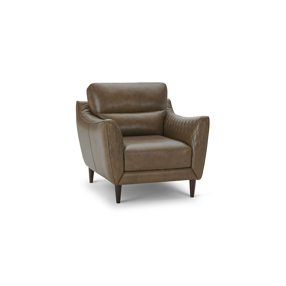 Lucca Armchair in Houston Ice Leather 1