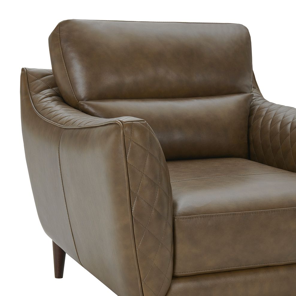 Lucca Armchair in Houston Ice Leather 5