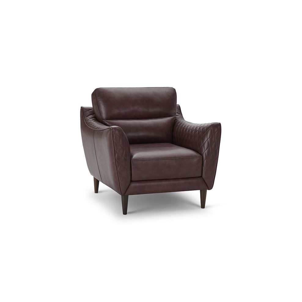 Lucca Armchair in Houston Sienna Leather 1