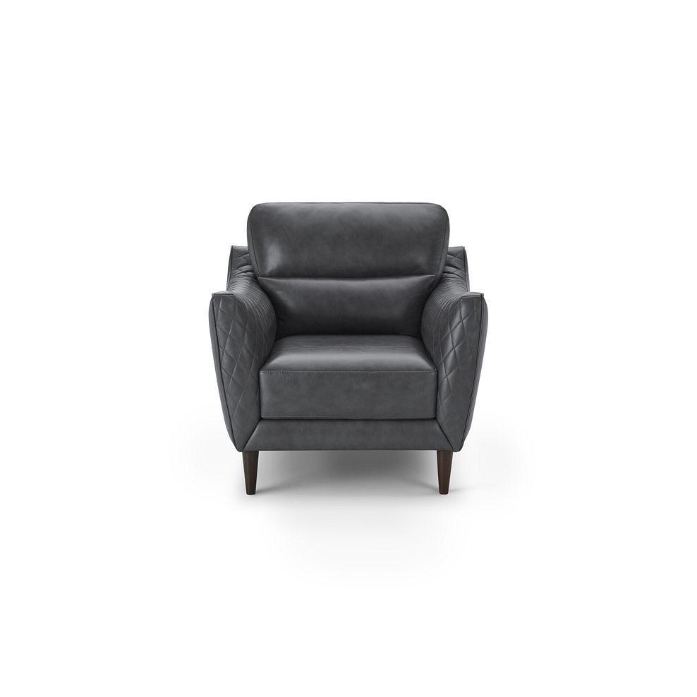 Lucca Armchair in Houston Slate Leather 2