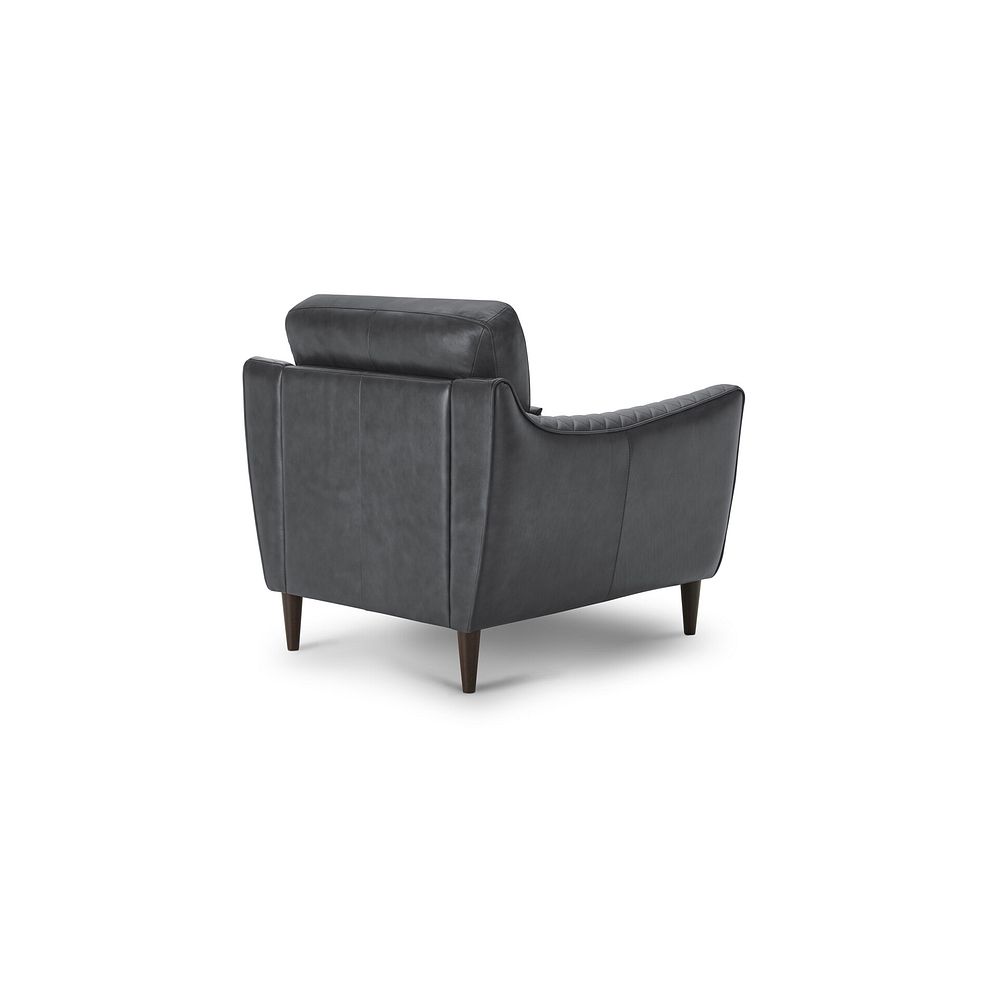 Lucca Armchair in Houston Slate Leather 3