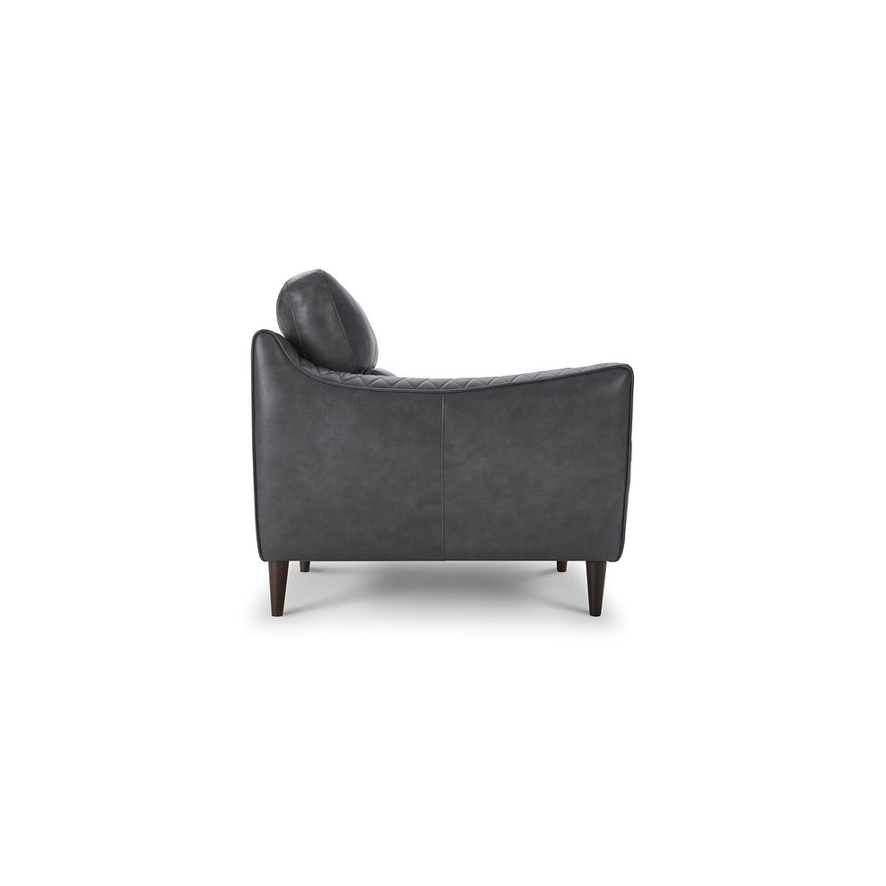 Lucca Armchair in Houston Slate Leather 4