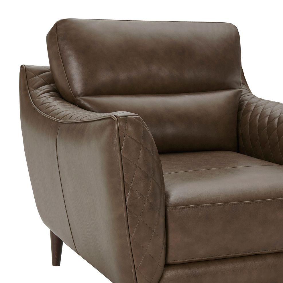 Lucca Armchair in Houston Taupe Leather 5