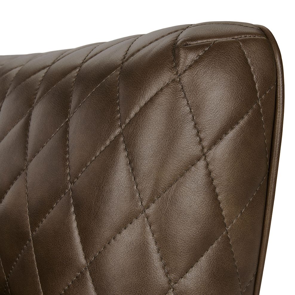 Lucca Armchair in Houston Taupe Leather 7