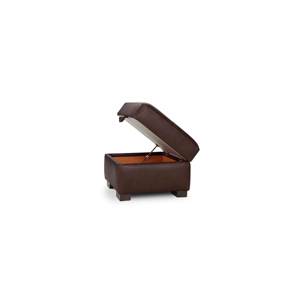 Lucca Storage Footstool in Apollo Marrone Leather 5