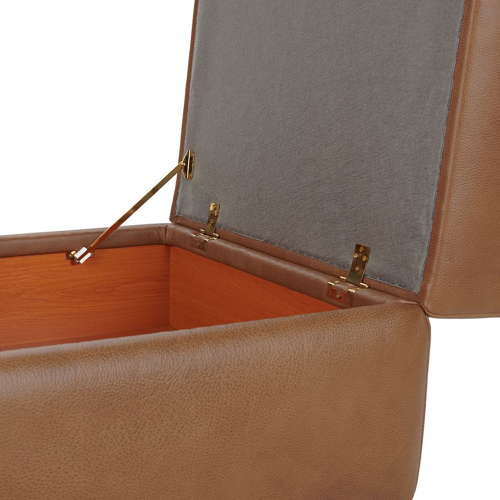 Lucca Storage Footstool in Apollo Ranch Leather 8