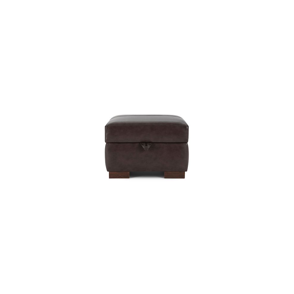 Lucca Storage Footstool in Houston Cabernet Leather 3