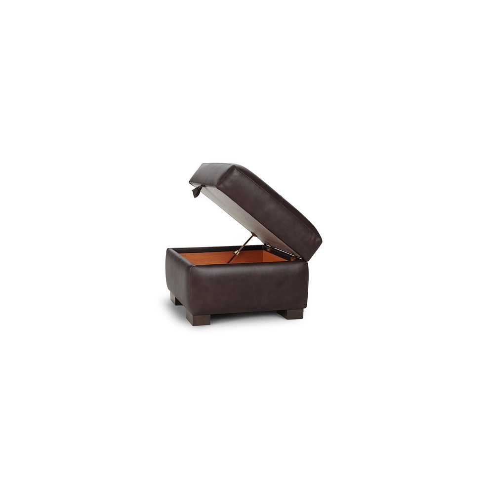 Lucca Storage Footstool in Houston Cabernet Leather 5