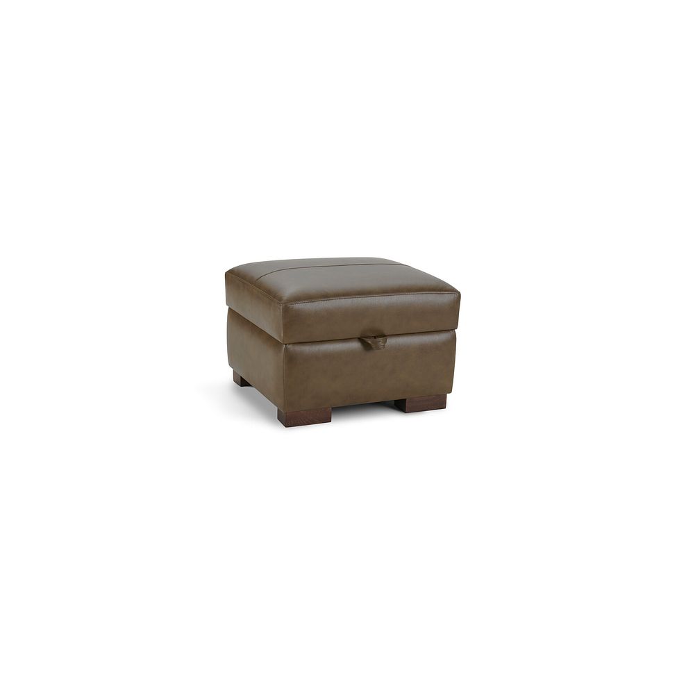 Lucca Storage Footstool in Houston Ice Leather 1