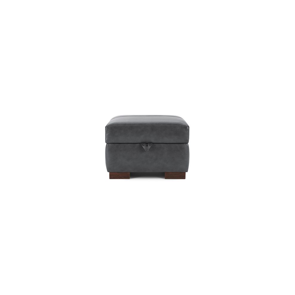 Lucca Storage Footstool in Houston Slate Leather 3