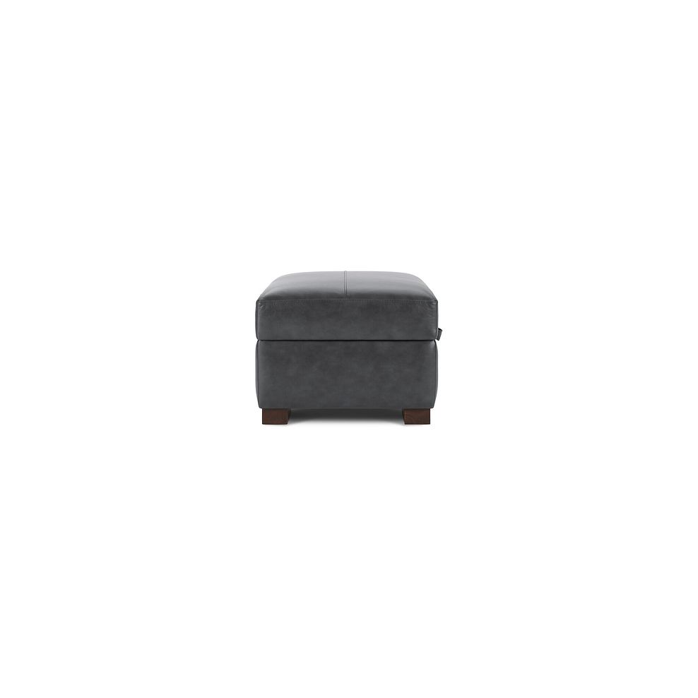 Lucca Storage Footstool in Houston Slate Leather 4