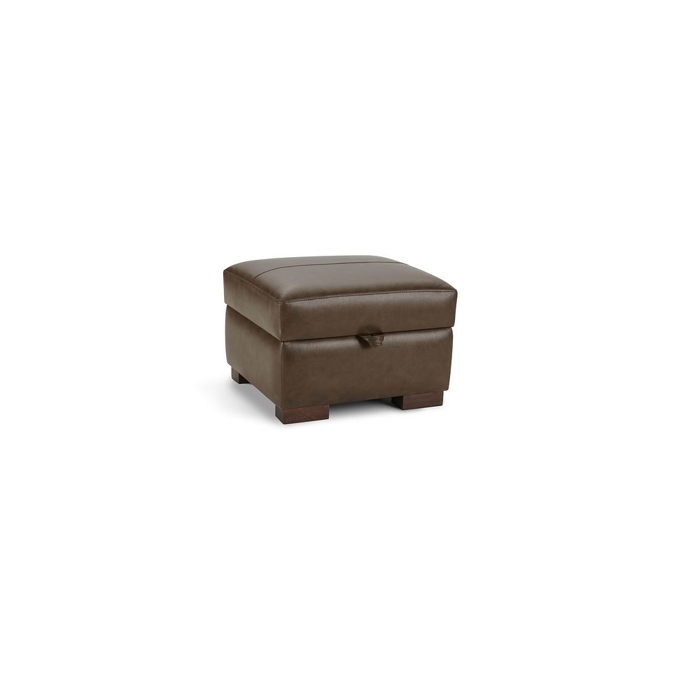 Lucca Storage Footstool in Houston Taupe Leather 1
