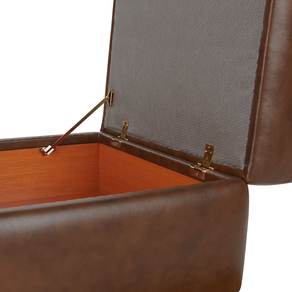 Lucca Storage Footstool in Houston Whiskey Leather 10