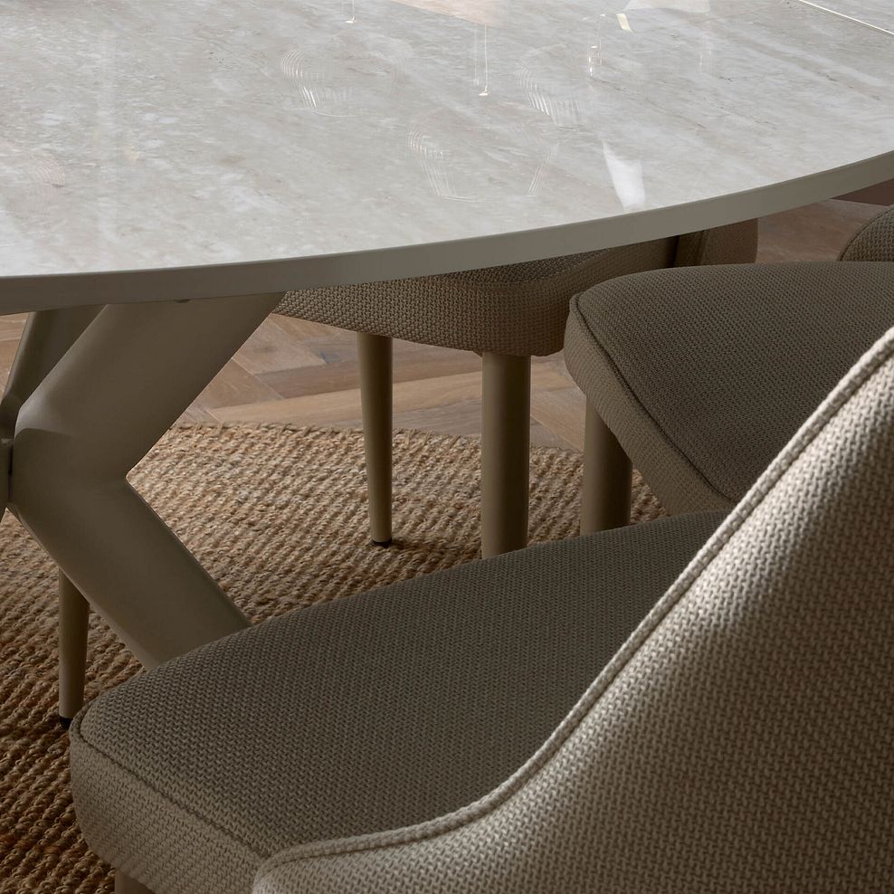 Lucia Ceramic Swivel Extending Round Dining Table 130cm 4