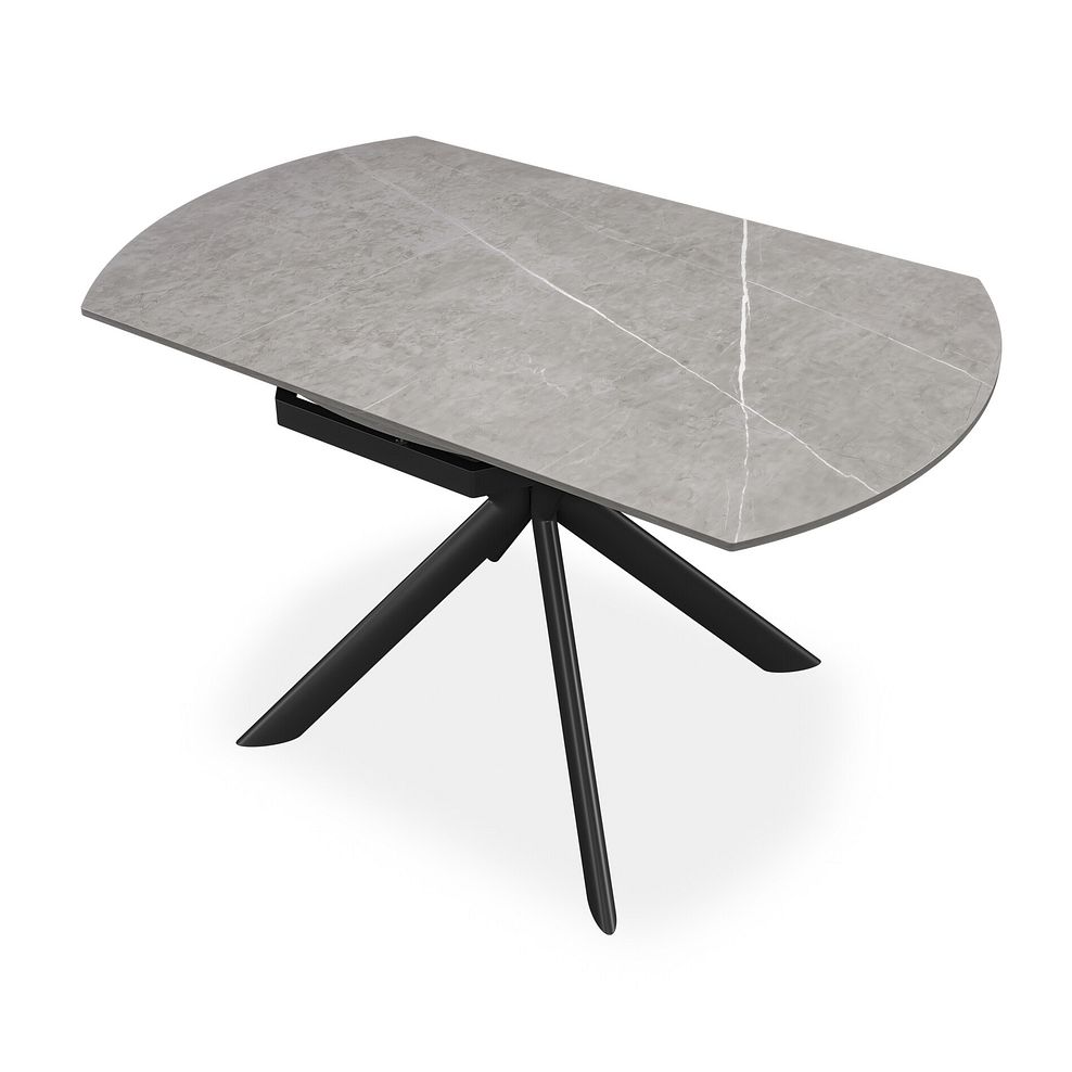 Lucia Ceramic Extending 4-6 Seater Swivel Dining Table in Matt Grey 2