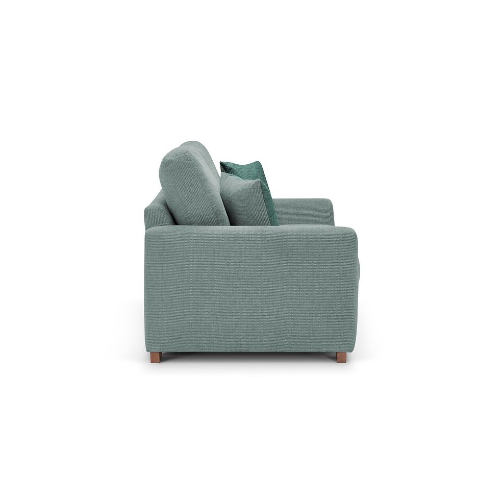 Ludlow 2 Seater Sofa in Ceriale Aqua Fabric with Forest Scatter Cushions 3