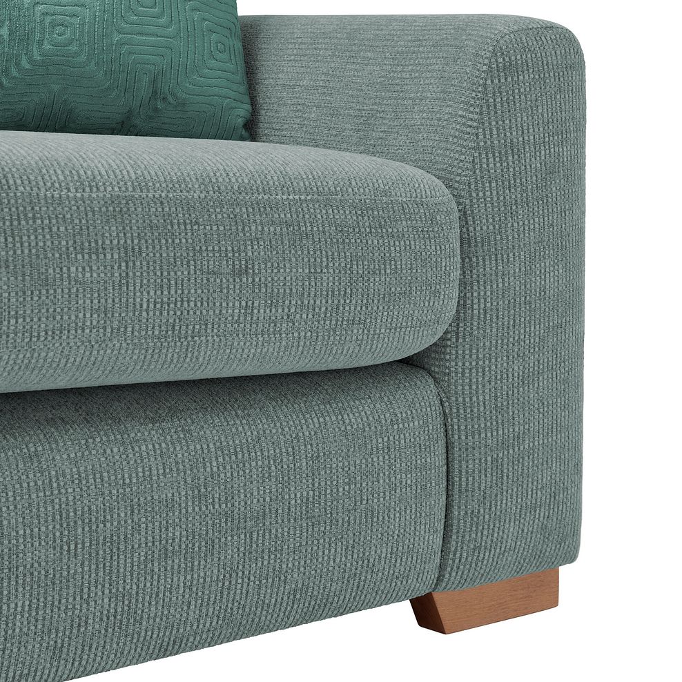 Ludlow 2 Seater Sofa in Ceriale Aqua Fabric with Forest Scatter Cushions 7