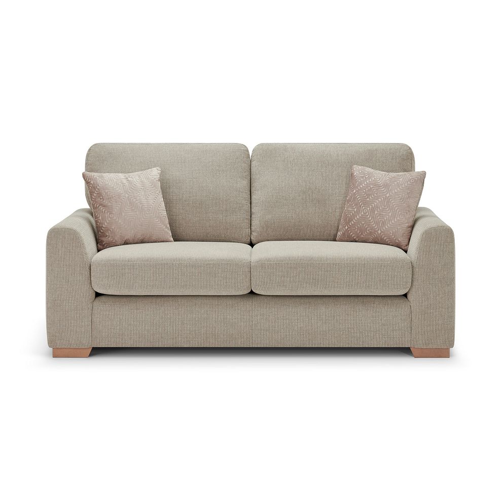 Ludlow 2 Seater Sofa in Ceriale Biscuit Fabric with Truffle Scatter Cushions 3