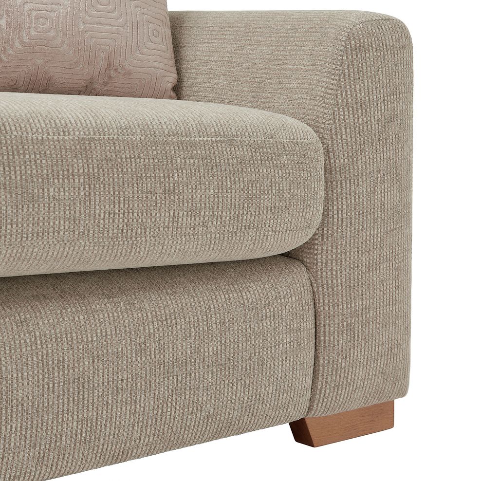 Ludlow 2 Seater Sofa in Ceriale Biscuit Fabric with Truffle Scatter Cushions 8