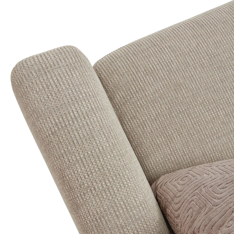 Ludlow 2 Seater Sofa in Ceriale Biscuit Fabric with Truffle Scatter Cushions 9