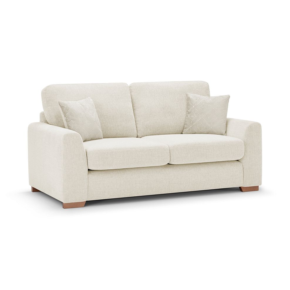 Ludlow 2 Seater Sofa in Ceriale Cream Fabric with Oyster Scatter Cushions 1