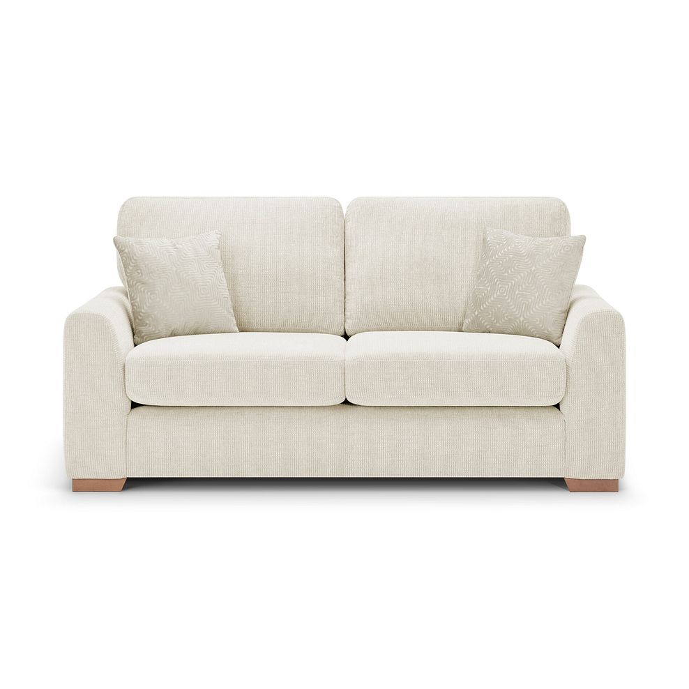 Ludlow 2 Seater Sofa in Ceriale Cream Fabric with Oyster Scatter Cushions 2