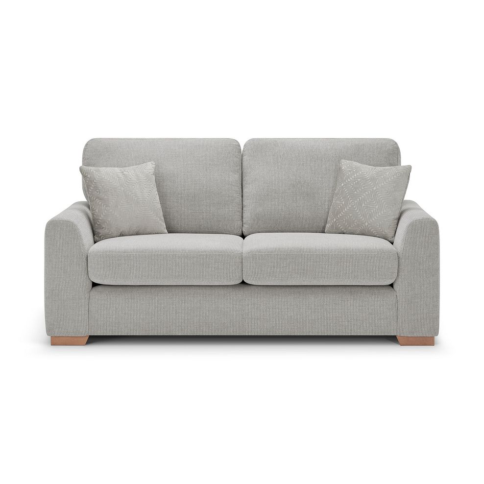 Ludlow 2 Seater Sofa in Ceriale Silver Fabric with Dove Scatter Cushions 2