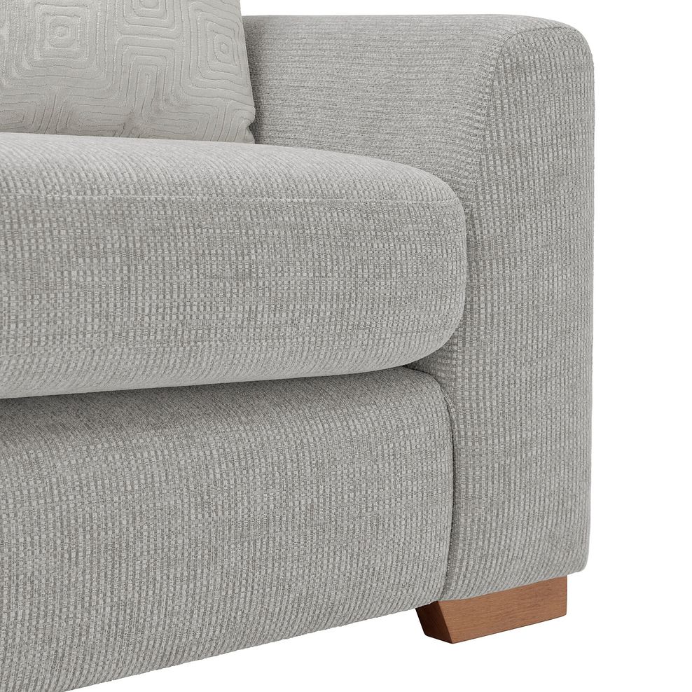 Ludlow 2 Seater Sofa in Ceriale Silver Fabric with Dove Scatter Cushions 7