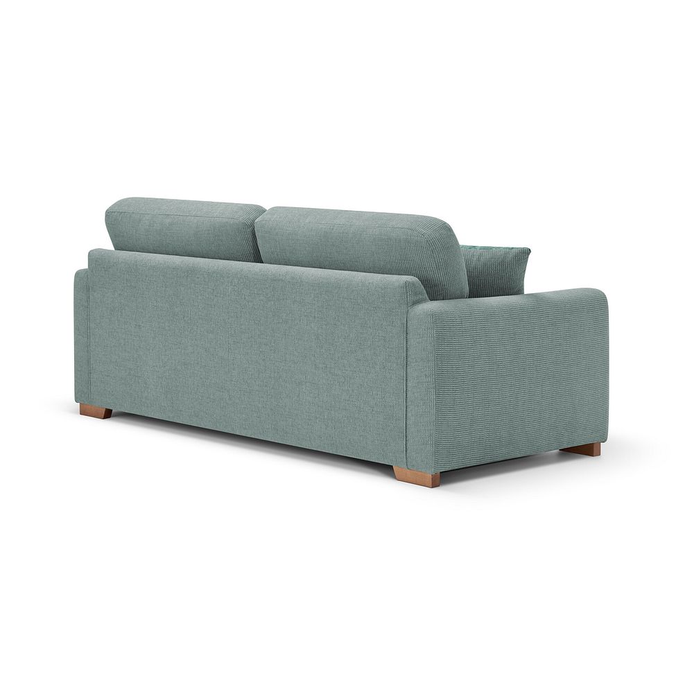 Ludlow 3 Seater Sofa in Ceriale Aqua Fabric with Forest Scatter Cushions 4