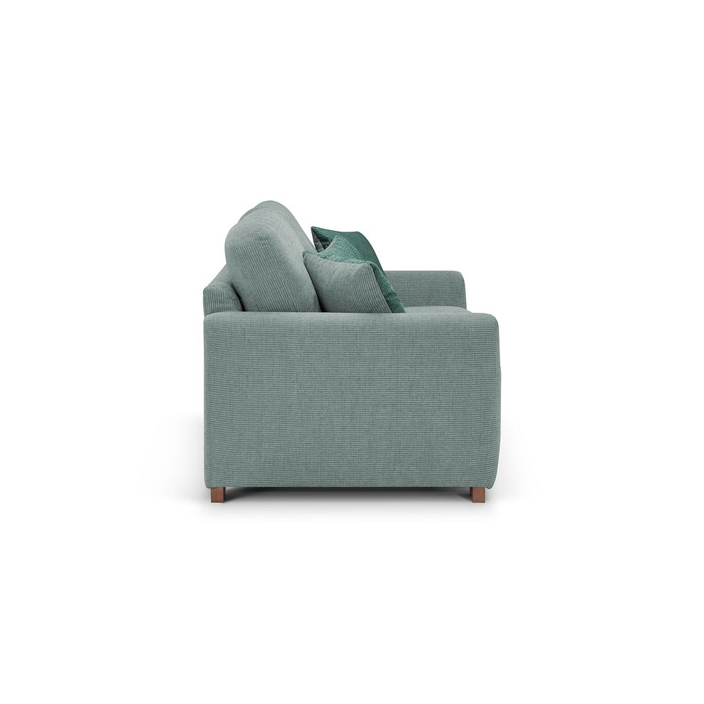 Ludlow 3 Seater Sofa in Ceriale Aqua Fabric with Forest Scatter Cushions 3