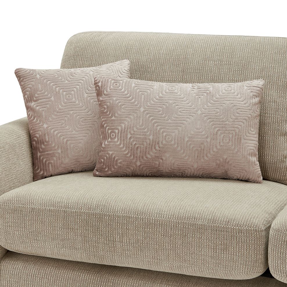 Ludlow 3 Seater Sofa in Ceriale Biscuit Fabric with Truffle Scatter Cushions 7