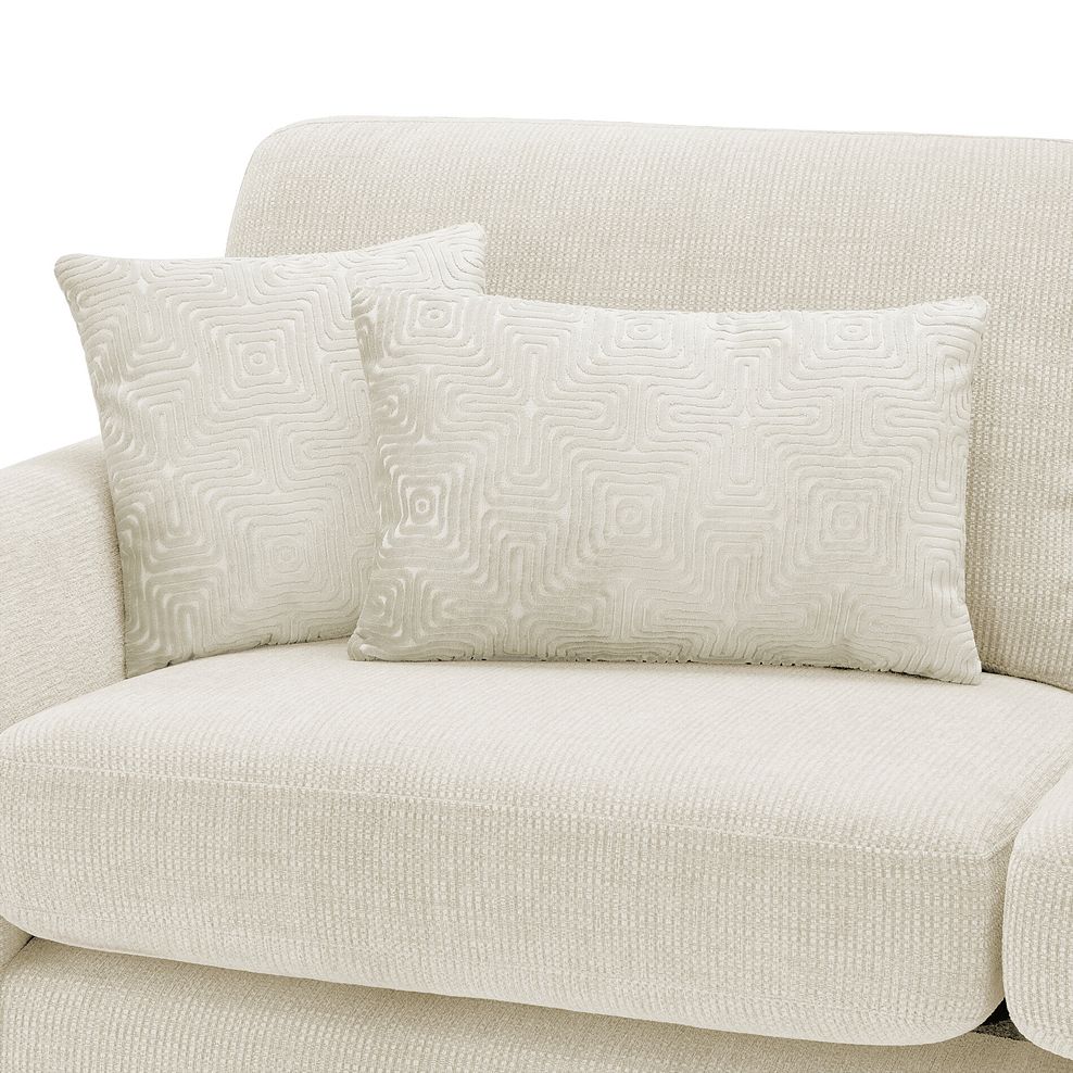 Ludlow 3 Seater Sofa in Ceriale Cream Fabric with Oyster Scatter Cushions 6