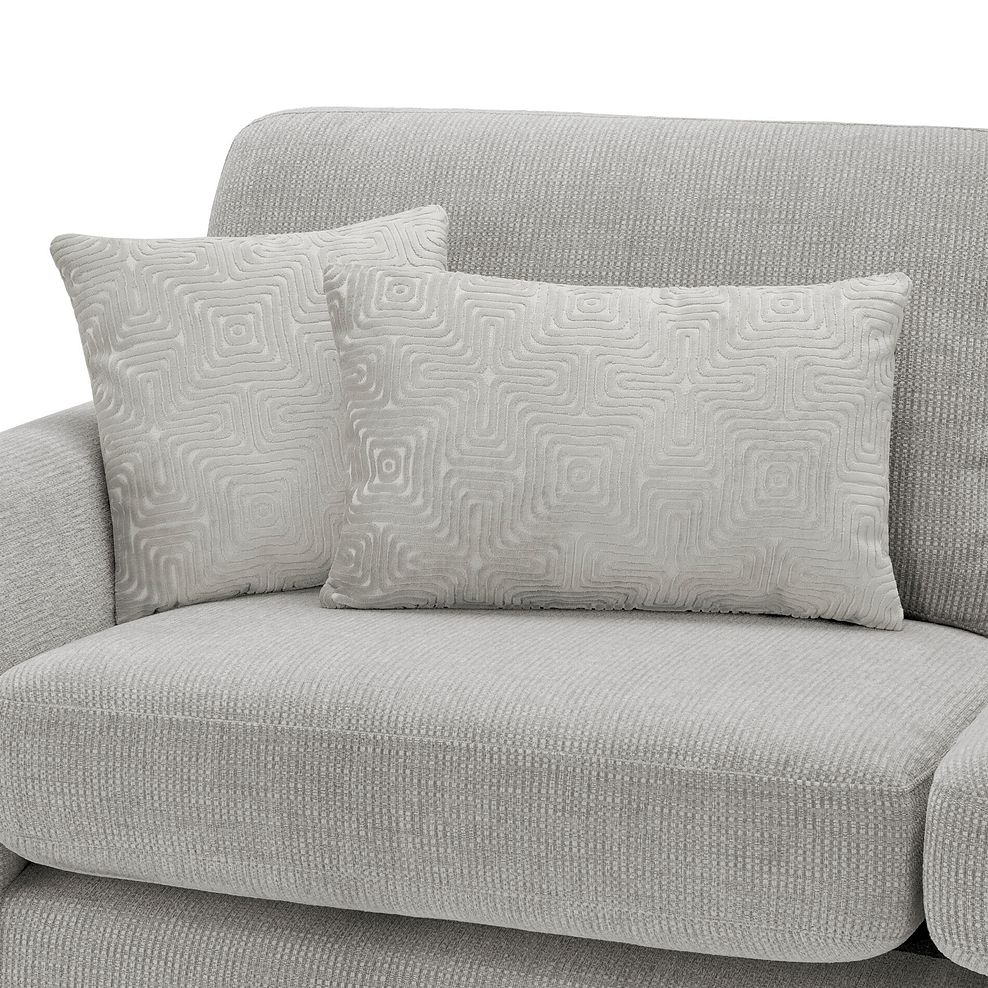 Ludlow 3 Seater Sofa in Ceriale Silver Fabric with Dove Scatter Cushions 6