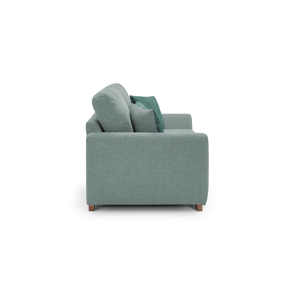 Ludlow 4 Seater Sofa in Ceriale Aqua Fabric with Forest Scatter Cushions 3