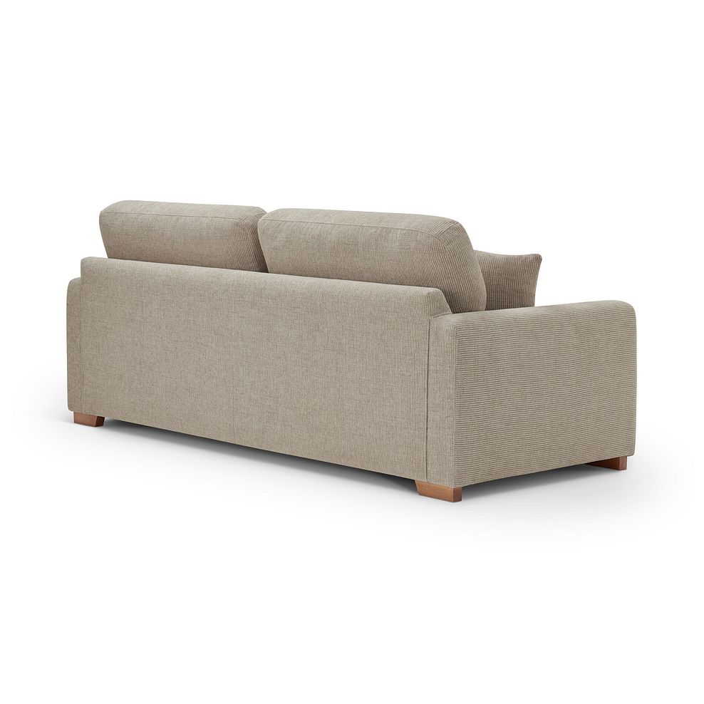 Ludlow 4 Seater Sofa in Ceriale Biscuit Fabric with Truffle Scatter Cushions 5