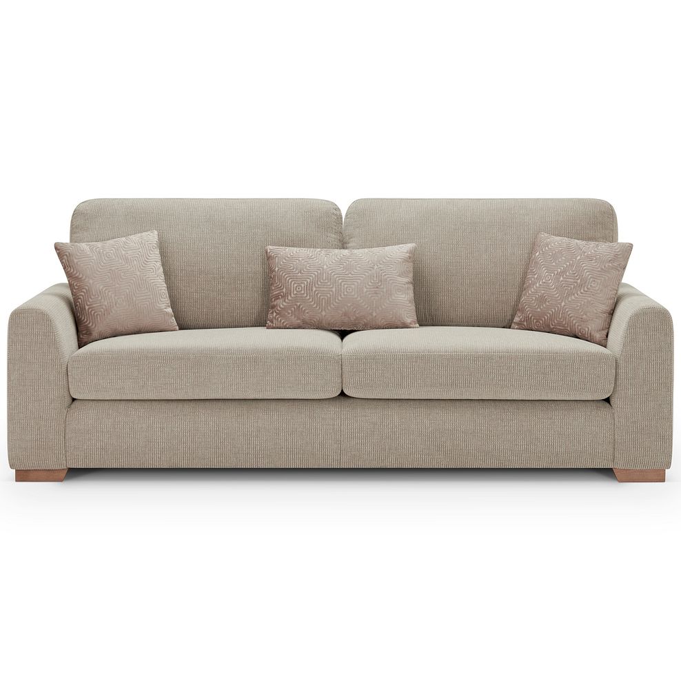 Ludlow 4 Seater Sofa in Ceriale Biscuit Fabric with Truffle Scatter Cushions 3