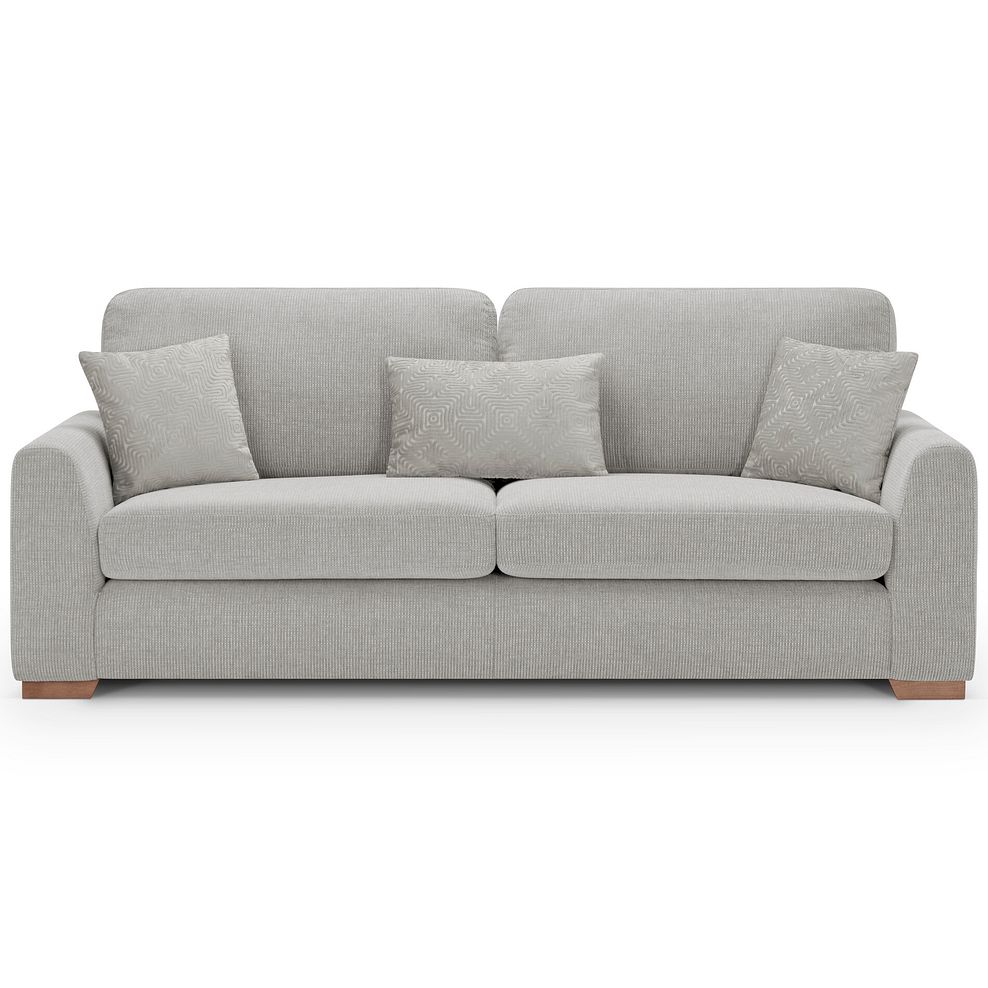 Ludlow 4 Seater Sofa in Ceriale Silver Fabric with Dove Scatter Cushions 2