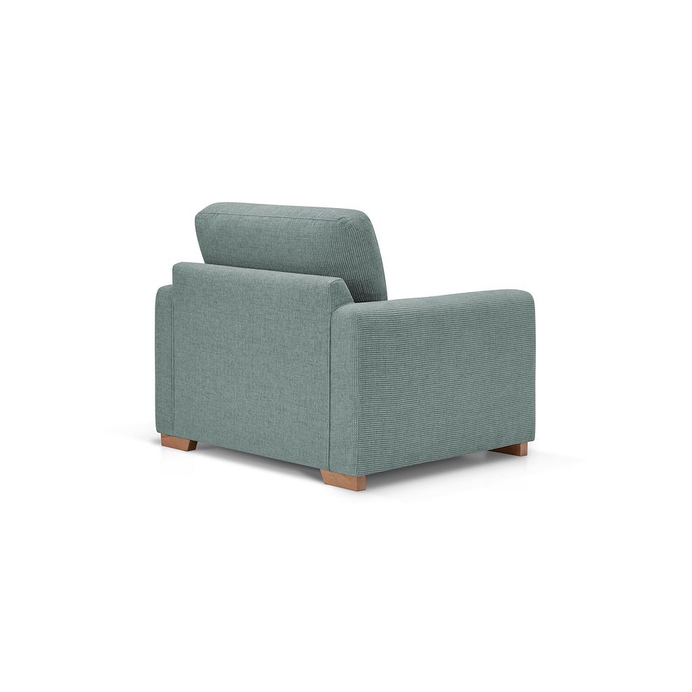 Ludlow Armchair in Ceriale Aqua Fabric with Forest Scatter Cushion 4